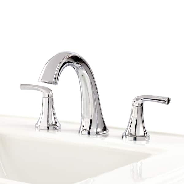 Widespread 2-Handle Bathroom Faucet in Polished Chrome Pfister Ladera 8 in 