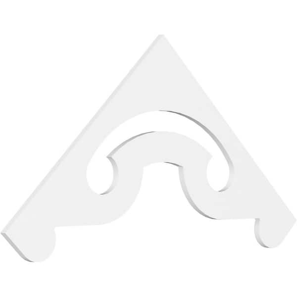 Ekena Millwork Pitch Northwest 1 in. x 60 in. x 30 in. (11/12) Architectural Grade PVC Gable Pediment Moulding