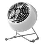 VFan Mini Modern 5 in. Personal Fan, Compact Vintage Air Circulator, Ice White