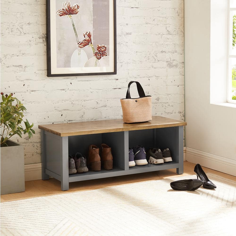 Toby Grey Entryway Dining Bench 42 in.