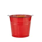 2.75 Gal. Steel Round Cleaning Pail in Red