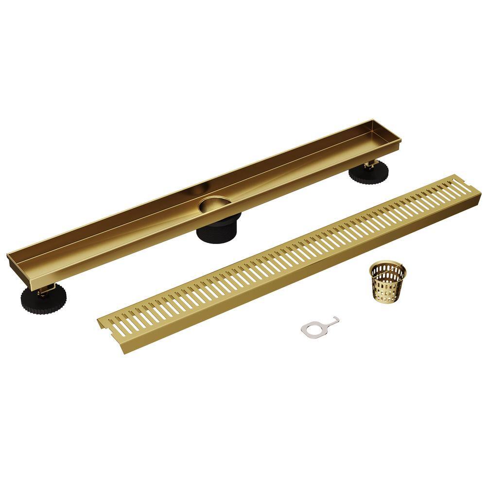 Elan 24" Matte Brushed Gold Linear Shower Drain
