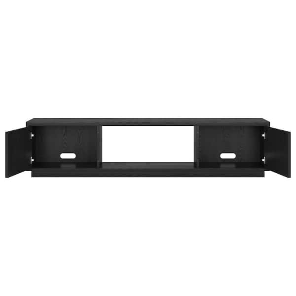 Meyer&Cross Dorian 69.63 in. Black Grain TV Stand Fits TV's up to