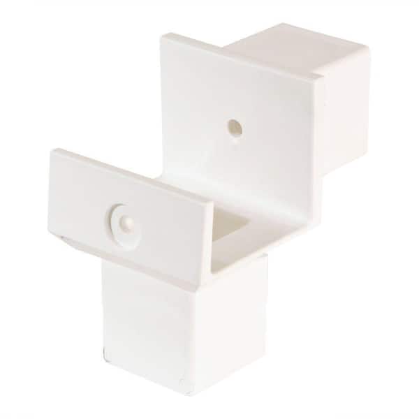 SnapFence Modular Vinyl Snap Together Fence Corner Rail Connectors (12-Box)