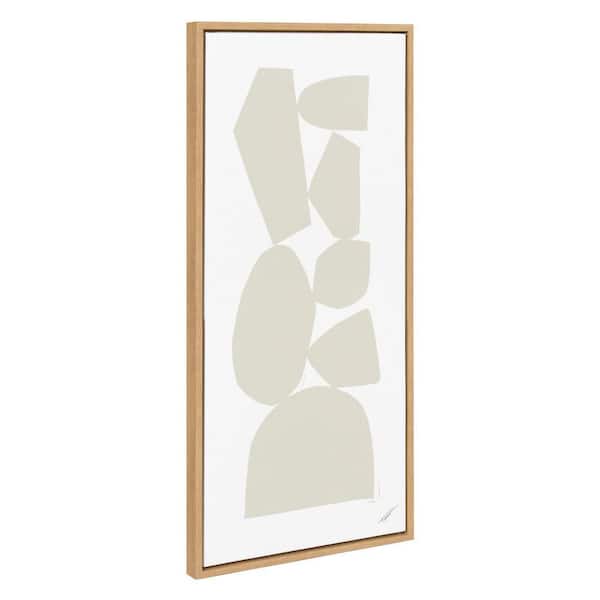 Sylvie "Constructed IV" by Statement Goods Natural Framed Art Print 18 in. x 40 in.
