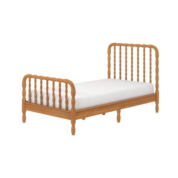 Max & Lily Jenny Lind Pecan Twin Platform Bed with Solid Wood