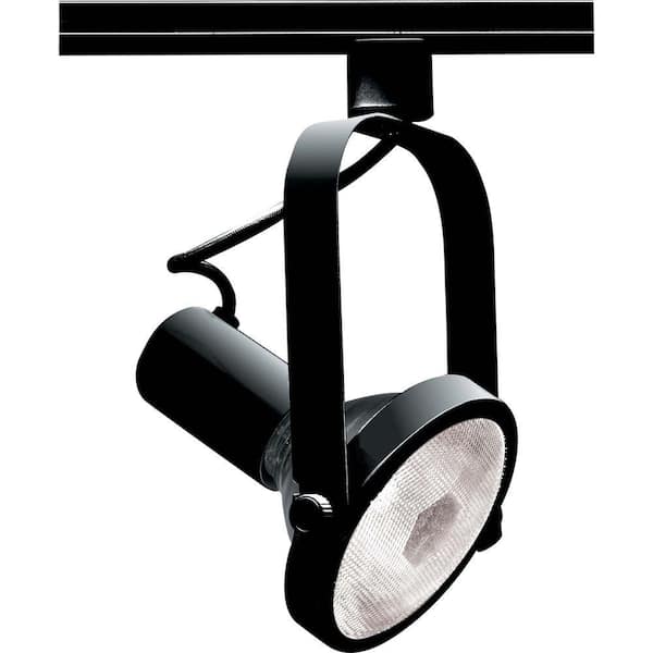 SATCO 1-Light PAR38 Black Gimbal Ring Track Lighting Head