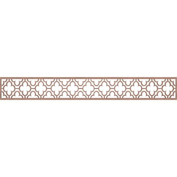 Ekena Millwork Chicago Fretwork 0.25 in. D x 46.5 in. W x 6 in. L Walnut Wood Panel Moulding