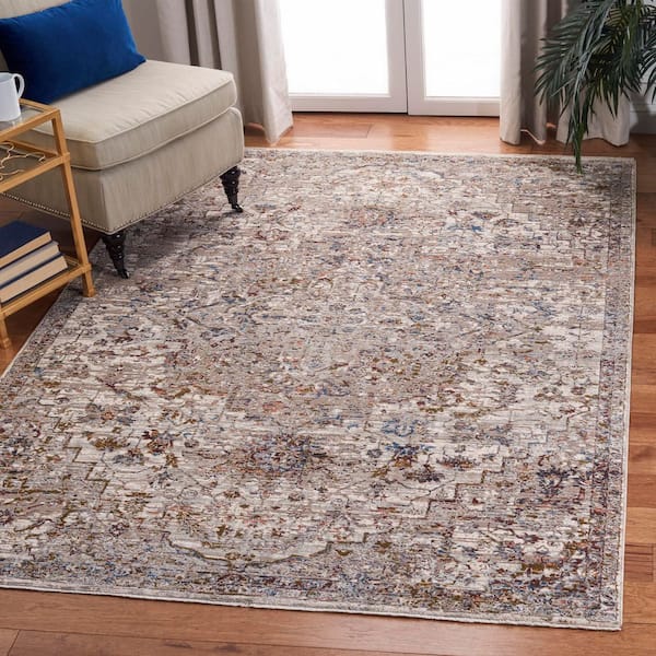 Limitee 9 ft. x 12 ft. Beige/Beige Ornate Oriental Area Rug