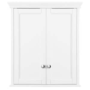 Haven 23.63 in. W x 27-1/2 in. H x 8 in. D Bathroom Storage Wall Cabinet in White
