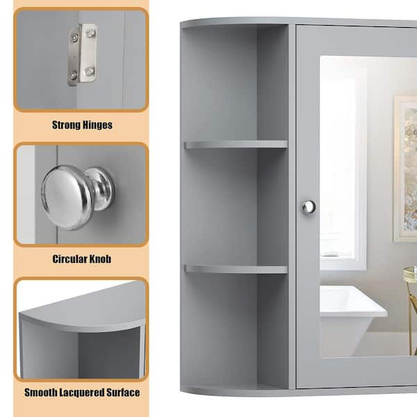 Costway Multipurpose Wall Surface Bathroom Storage Medicine