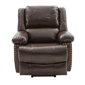 37 in. Brown Power Lift Chair with Adjustable Massage Function Recliner Chair with Heating System for Living Room