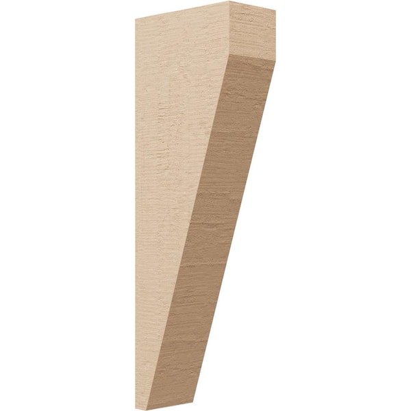 Ekena Millwork 3 in. x 18 in. x 6 in. Thin Concord Rough Cedar Woodgrain TimberThane Corbel, Primed Tan