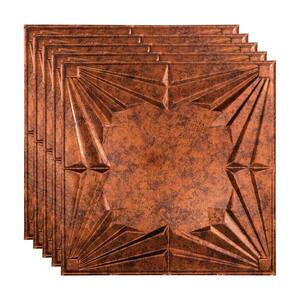 Art Deco 2 ft. x 2 ft. Moonstone Copper Lay-In Vinyl Ceiling Tile (20 sq. ft.)