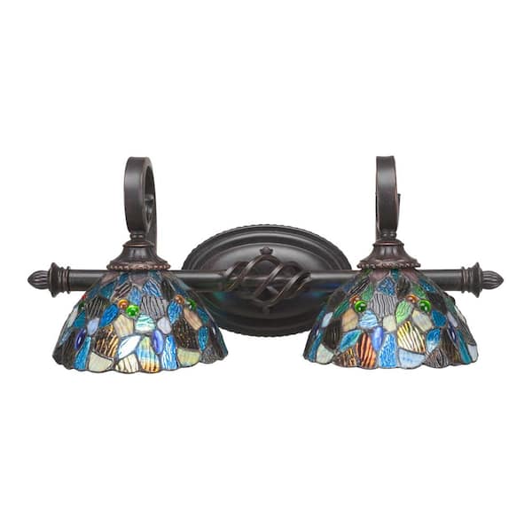 Unbranded Bridgewater 20.75 in. 2-Light Dark Granite Vanity Light