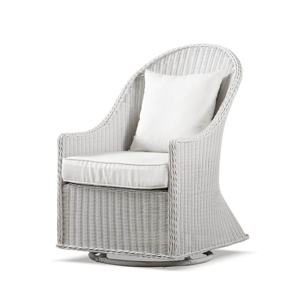 Furniture of America Binne Gray Swivel Metal and Wicker