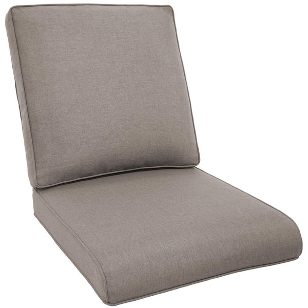 22.5 inch x 22.5 inch-2 Piece Replacement Outdoor Lounge Chair, Sectional, Couch Cushion in Gray
