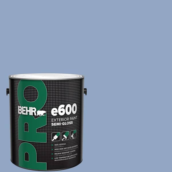 1 gal. #PPU15-13 Blue Hydrangea Semi-Gloss Exterior Paint