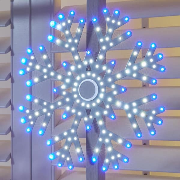 9.5 in. Twinkling LED Snowflakes (3-Pack) Y4