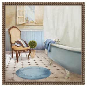 "Sundance Bath I" by Elizabeth Medley 1-Piece Floater Frame Giclee Home Canvas Art Print 16 in. x 16 in.