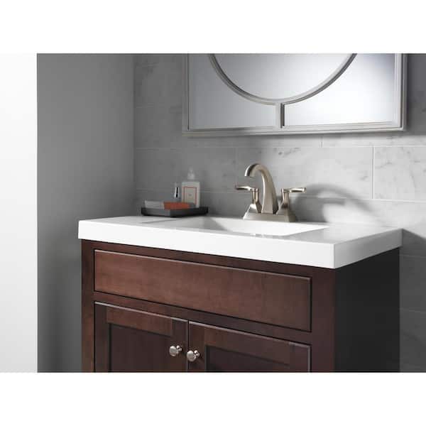 Everly 4 in. Centerset 2-Handle Bathroom Faucet in SpotShield Brushed Nickel