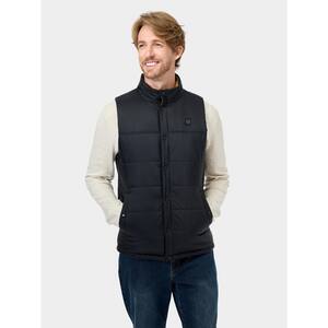 Men's XXX-Large Black 7.38-Volt Lithium-Ion Puffer Lightweight Heated Vest with (1) 4.8Ah Battery and Charger