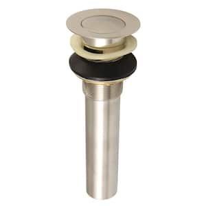 Complement Push Pop-Up Bathroom Sink Drain, Brushed Nickel with Overflow