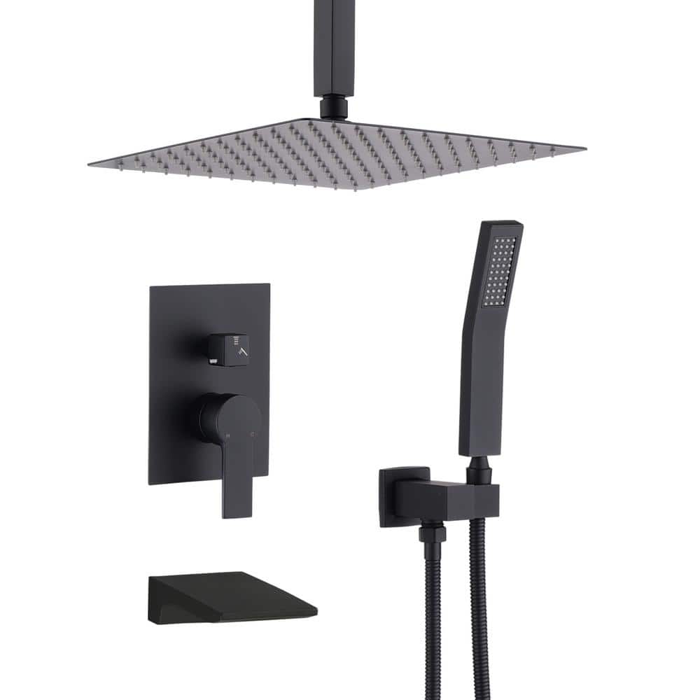 Single Handle 3-Spray Patterns 2 Showerheads Shower Faucet 1.8 GPM with Hig