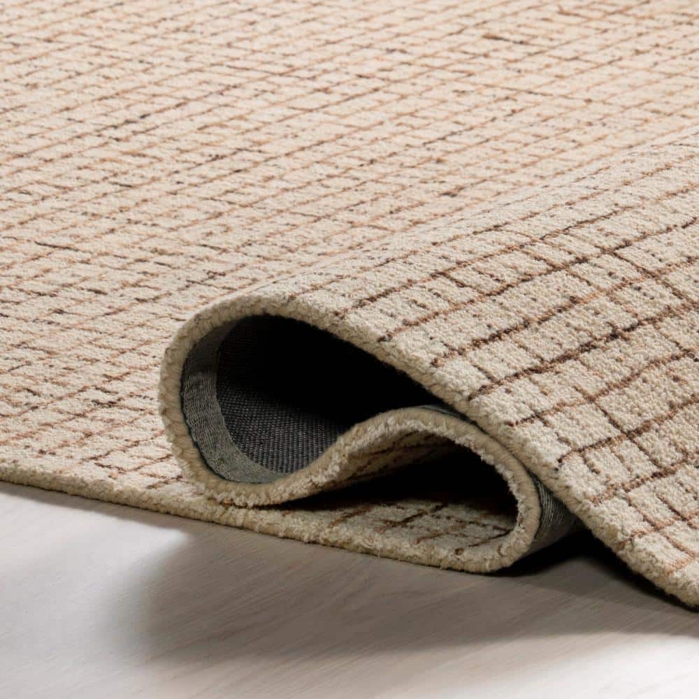 Melrose Cream and Brown Hand-Tufted Wool Runner Rug