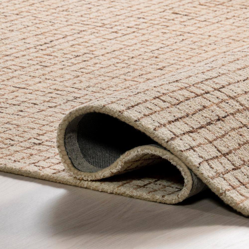 Cream Wool Handmade Tufted Rectangular Area Rug 4' x 6'