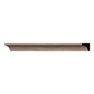 Ekena Millwork WM100 0.69 in. D x 0.69 in. W x 96 in. L Wood Walnut Crown Moulding