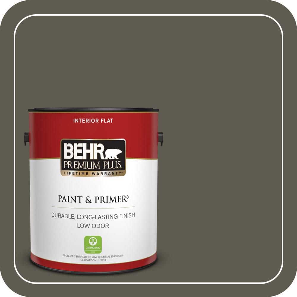 BEHR PREMIUM PLUS 1 gal. #N370-7 Night Mission Flat Low Odor
