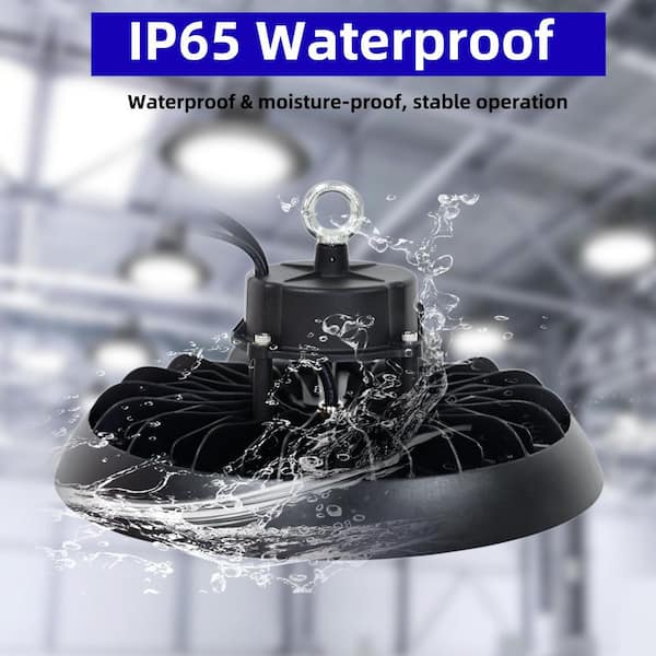 Honbei 3- Pack 12 in. 600-Watt Equivalent Integrated LED Black UFO