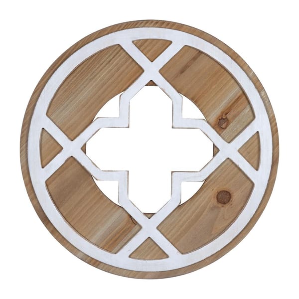 Stratton Home Decor Farmhouse 2-Tone Round Medallion Wall Decor