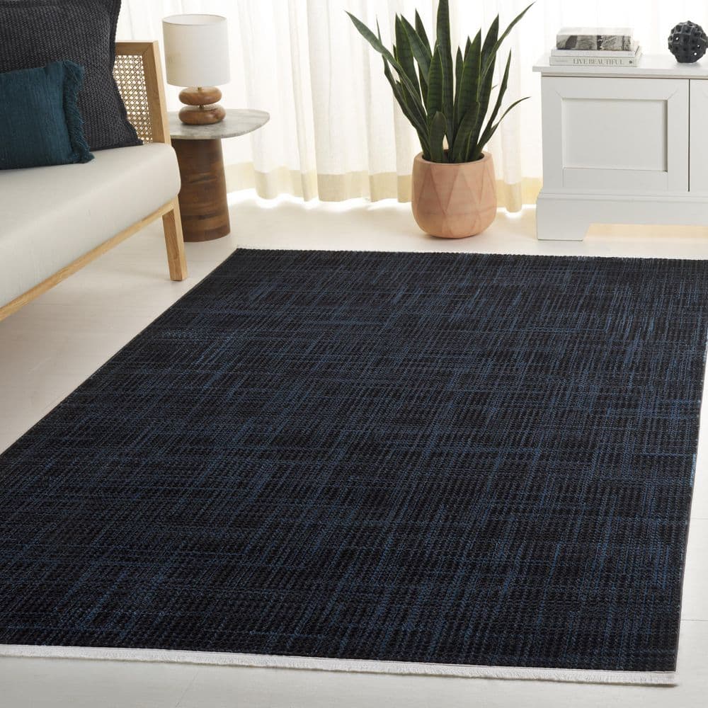 Mila 5 ft. x 8 ft. Dark Blue/Black Abstract Lattice Area Rug price history on PriceWatchPro