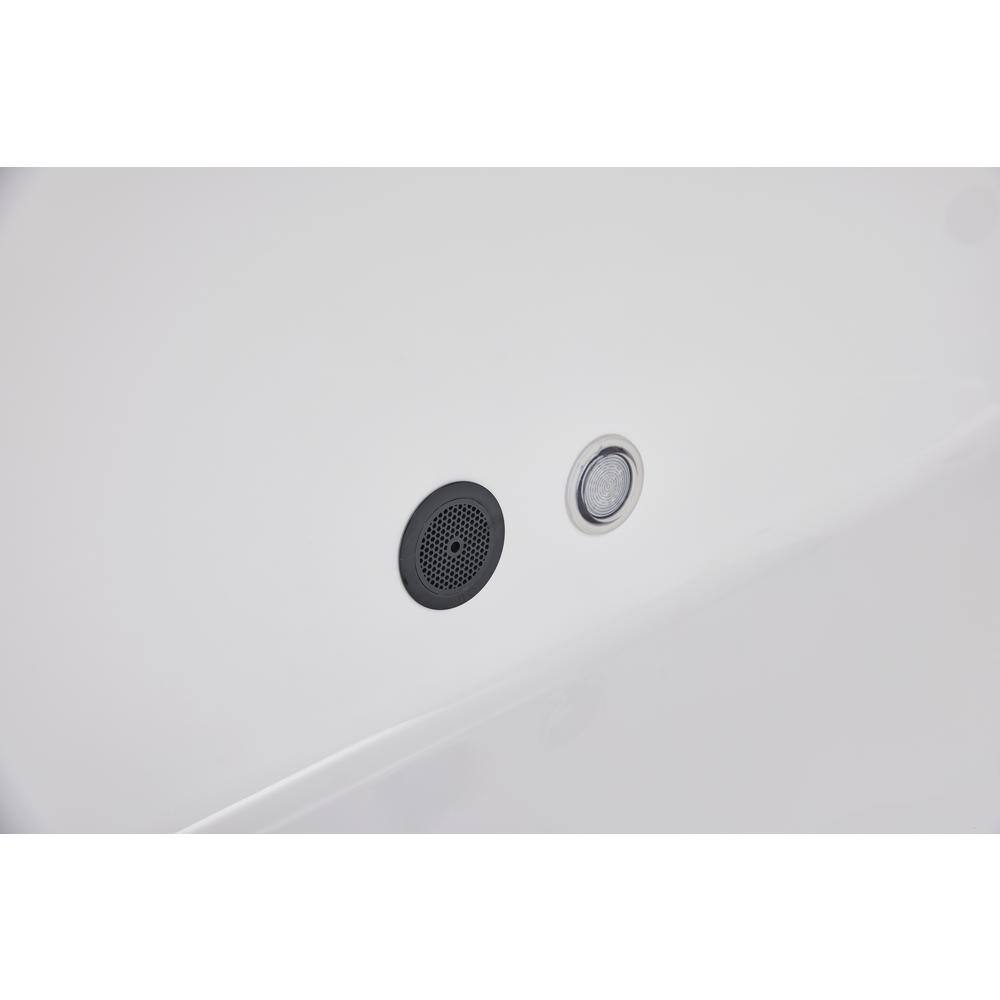 Gloss White Rectangle PVC Cold Plunge Tub with Electric Heater