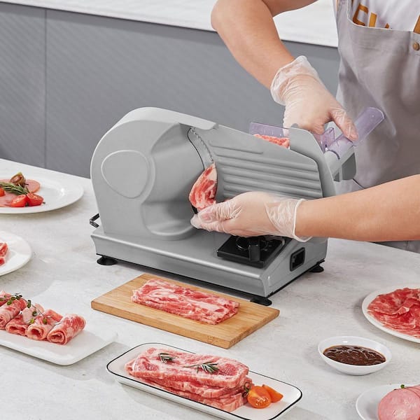 Numhew 180 W Electric Meat Slicer with 7.5 in. Stainless