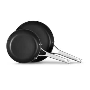Premier 2-Piece Hard-Anodized Aluminum Nonstick Frying Pan Set in Black
