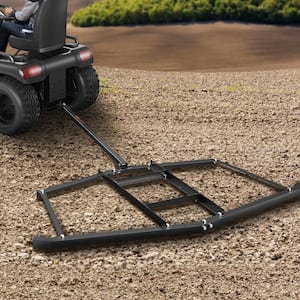 Driveway Drag 76.57 in. Width Tow Behind Drag Harrow Q235 Steel Driveway Grader with Adjustable Bars