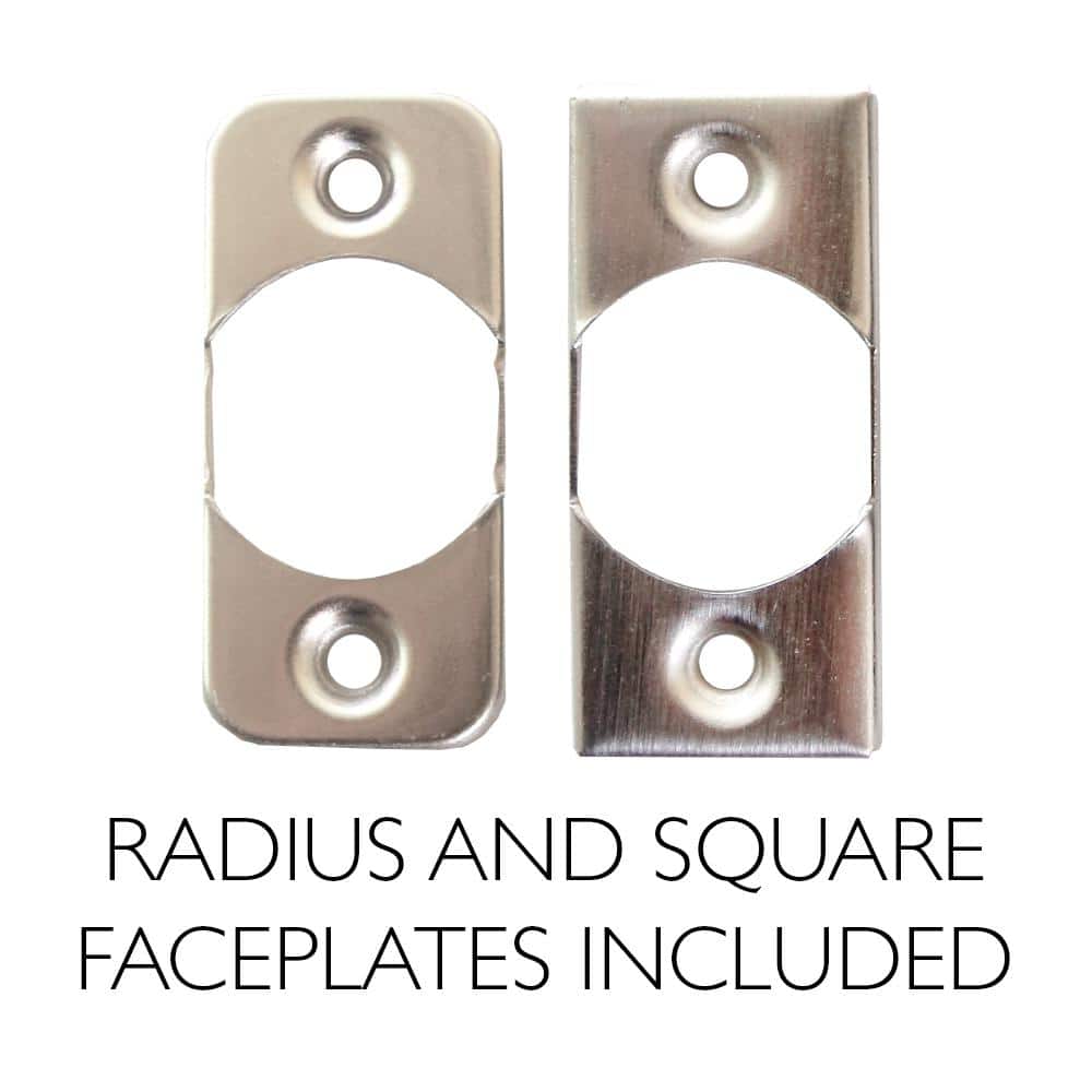 Satin Nickel Universal Passage Latch for Left or Right Hand Doors