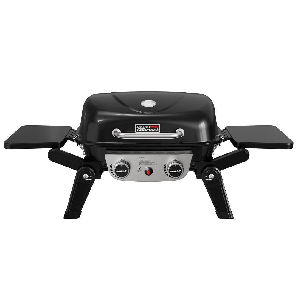 Royal Gourmet 2 Burner Portable Propane Gas Grill Foldable Side Tables 17000 Btu And 370 Sq In 0965