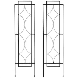 60 in. 2-Piece Chic Diamonds Metal Garden Trellis