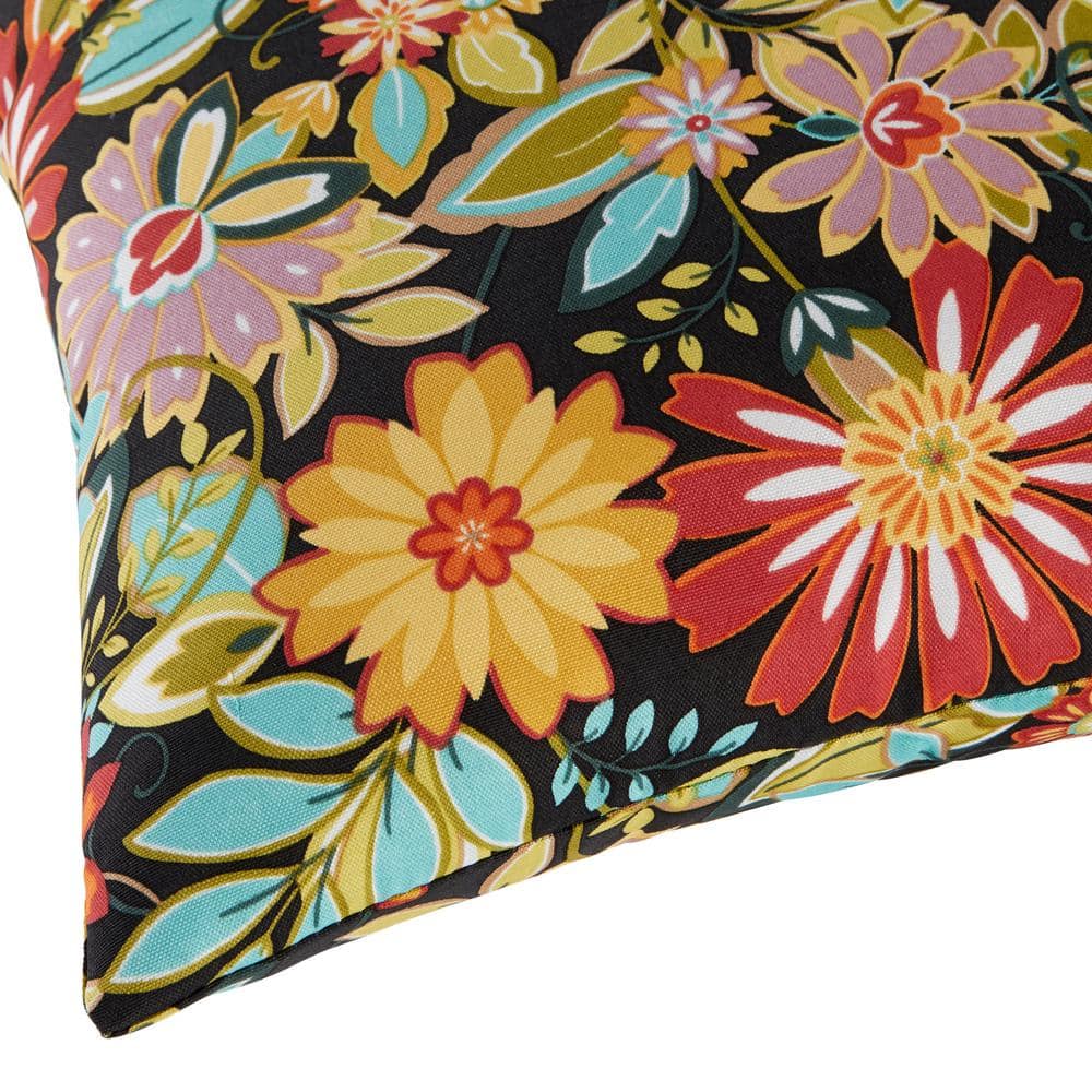 Jungle Floral 17" Square Outdoor Throw Pillow Set
