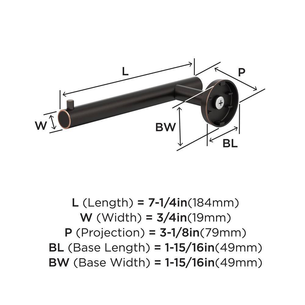 Oil Rubbed Bronze Modern Single Post Toilet Paper Holder