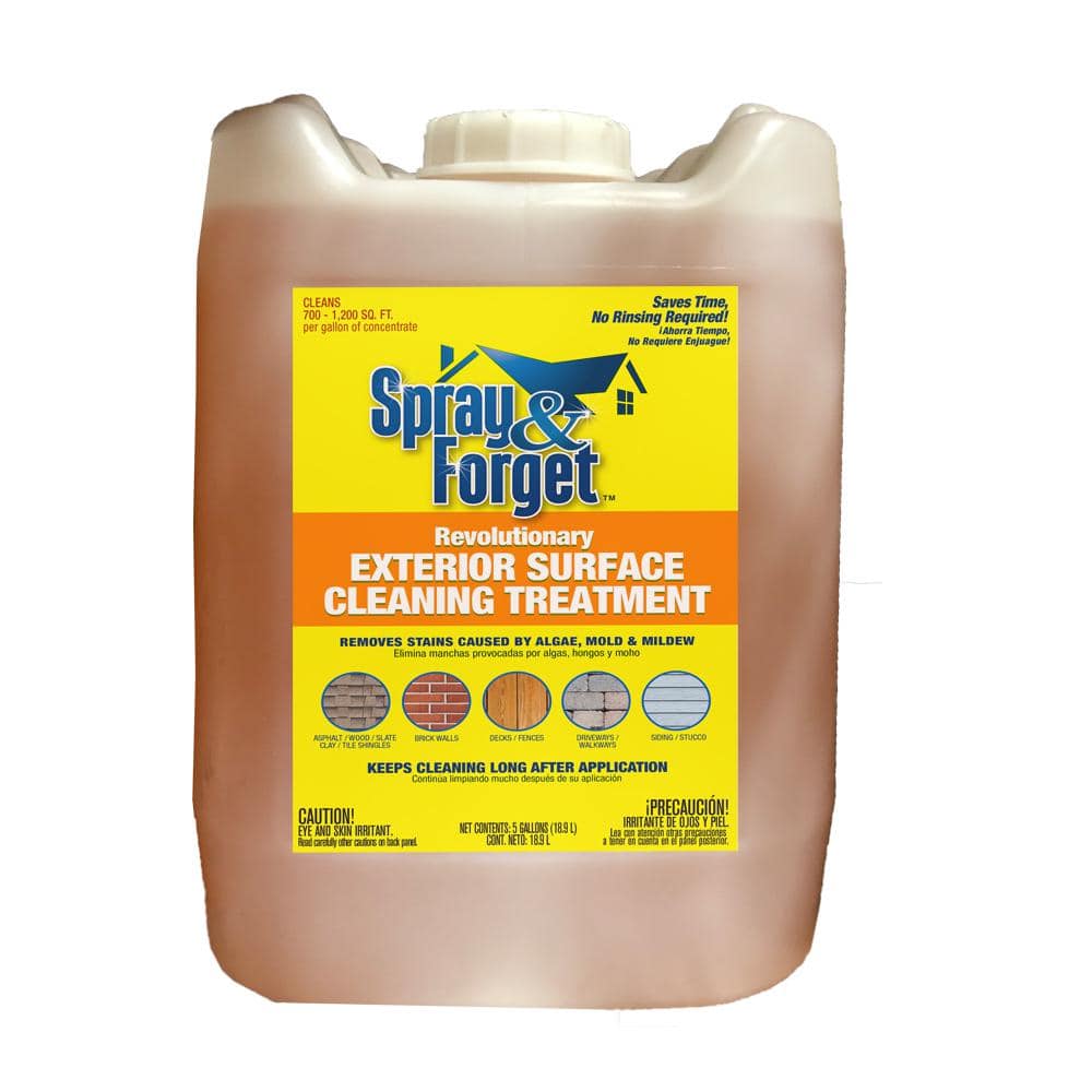 Spray & Forget 5 Gal. Revolutionary Exterior Surface Roof Cleaner  Concentrate SFRCP05 - The Home Depot