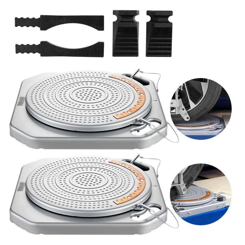 Wheel Alignment Turn Plates, 2 PCS, 2-Ton Capacity per Plate, Brass Dial Measurements for Car SUV Light Truck price history on PriceWatchPro