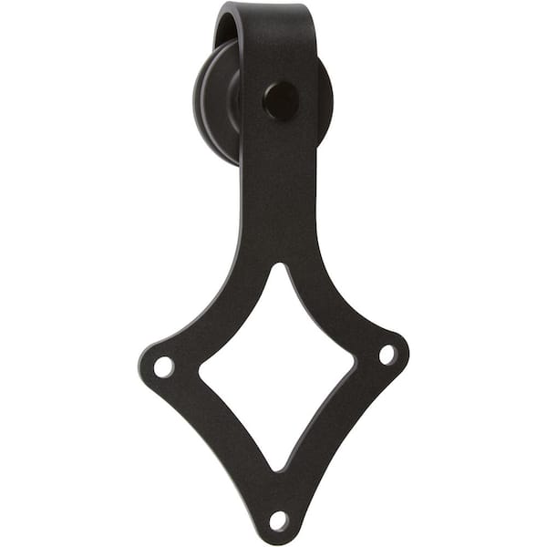 DELANEY HARDWARE 6000 Series 6 ft. Black Diamond Style Rollers Barn Door Hardware Kit