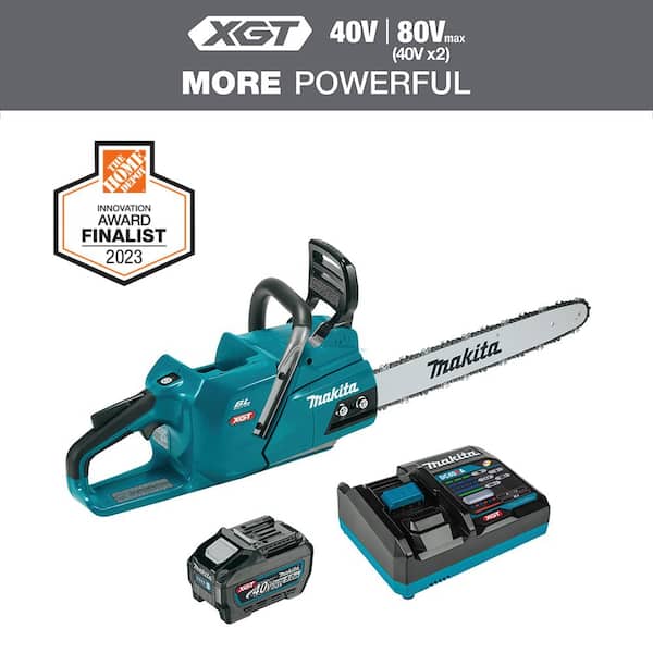 Makita XGT 18 in. 40V max Brushless Electric Battery Chainsaw Kit (5.0Ah)