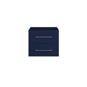 Napa 24 in. W x 22 in. D x 21 in. H Single Sink Bath Vanity Cabinet without Top in Navy Blue, Wall Mounted