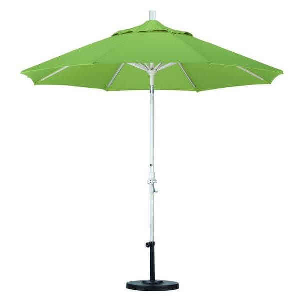 California Umbrella 9 ft. Aluminum Collar Tilt Patio Umbrella in Palm Pacifica